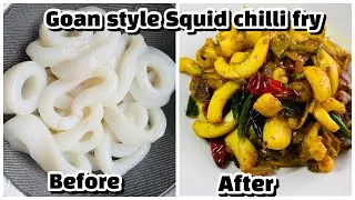 Goan style squid chilli fry |squid chilli recipe | easy recipe | New Konkani Video