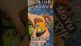 OLL 28 in 0.58 and 17 TPS! #shorts