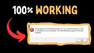 Fix API MS Win Core Timezone l1 1 0 Dll Windows