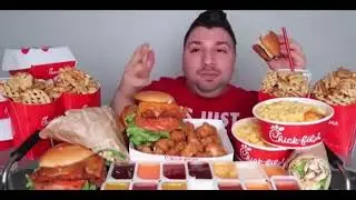 Brendan eating Chick-fil-A