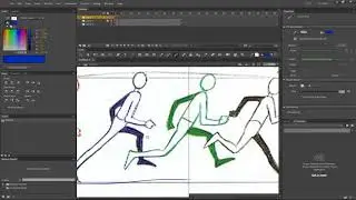Adobe Animate - Combining Frame by Frame Run Cycle and Tweens to Make a Running Animation