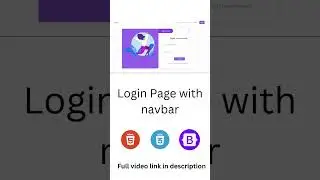 Login Page with Navbar | HTML, CSS and Bootstrap | @sitezoon