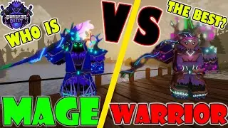 MAGE VS WARRIOR! Which is the BEST?! Dungeon Quest | ROBLOX