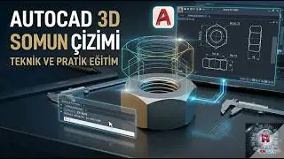 AutoCAD 2022 ile 3D Somun Çizimi | Adım Adım 3D Modelleme Eğitimi