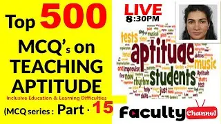 MCQ on Inclusive Education and Learning Disabilities | TEACHING APTITUDE Part 15