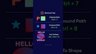 Shortcuts Tips in adobe illustrator. 