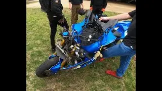 We had a guy go down #besafe #motorcycle #motovlog