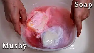 ASMR MUSHY SOAP and Sponge 🤩 Soaked Soap ✨ Sponge Squeezing