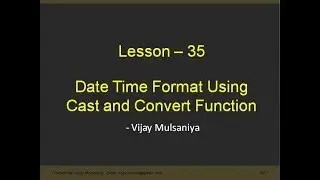 Lesson 35 Cast and Convert Function in SQL in Hindi
