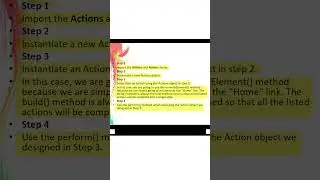 Handling Keyboard & Mouse Events in Selenium || 
