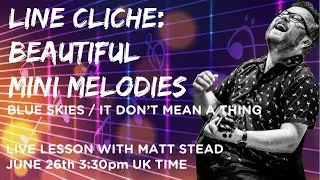 Live Ukulele Lesson - Learn Blue Skies - Line Cliche