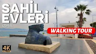 Sahilevleri, Narlıdere Izmir 🇹🇷 | Calm Seaside Walk on a Cloudy Day | 4K
