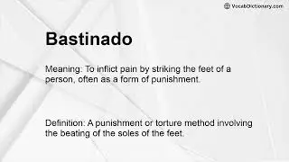 Bastinado Meaning