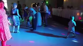 Lucas wanted to dance in the big group