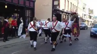 Pebworth Morris﻿ Men at The Cardinal's Hat reopening