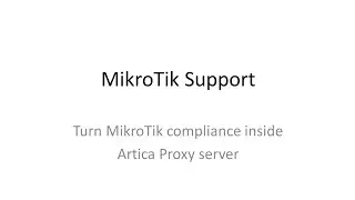 Enable MikroTik routers support in Artica