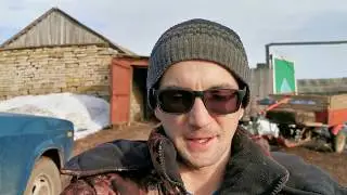 Тест-Драйв Мотоблока Патриот на стандартных колесах по Грязи.Тип колес 4.00-8. Часть 1.
