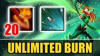 20 Stacks of Burning Spears + Max Attack Speed [Unreal Damage] Dota 2 Ability Draft