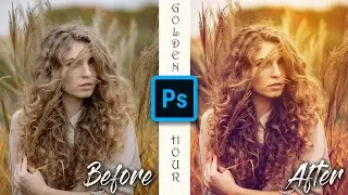 How to add golden hour effect in Photoshop || Edit Fake Golden Hour in Portraits  || Tutorial 2020
