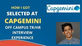 Capgemini Interview Experience | Technical Round TR and HR round Questions | Selected Candidate