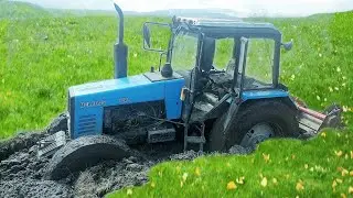 Трактор Беларусь 1221 застрял в Грязи, Садился на Мостах