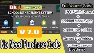 Smart School v6.4  | android app | zoom Live | Gmeet Live | Full Kit | No Purchase code