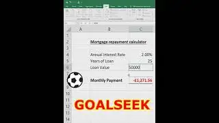 Goal Seek Excel How to use #Shorts