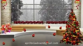 Christmas TV Studio Set 35 - Virtual Green Screen Background Loop