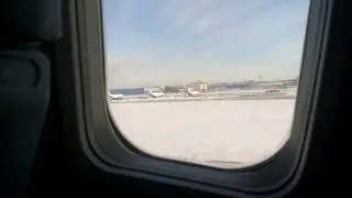 Взлет самолета. 2017.  зима