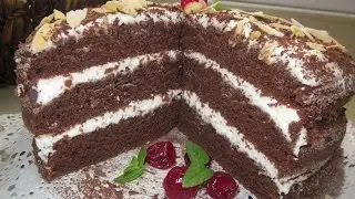 Торт Ноченька ( на кефире)