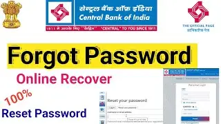 central bank of india forgot password || How to recover password || CBI reset password || central