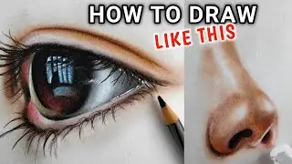 HOW TO DRAW LIKE A PRO - How to draw Realistic Eyes & Nose