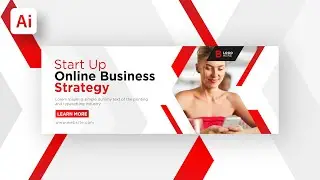 Creative Web Banner Design / Business Banner / Banner in Illustrator / Adobe Illustrator Tutorial