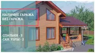 Проекты деревянных домов для строительства дома под ключ.  Фото и цены из бруса и бревна.