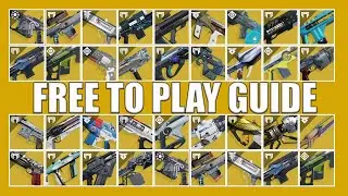 All Free To Play Exotic Weapons And How To Get Them - Destiny 2 New Light And Free To Play Guide