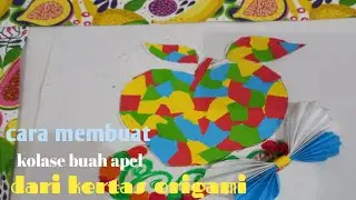Cara membuat mozaik atau kolase dari kertas origami tugas kelas 1 tema 2 |collage~dewidini craft