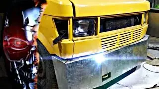 Бампер из терминатора на Mercedes 308d t1 почтовик. Перезапись