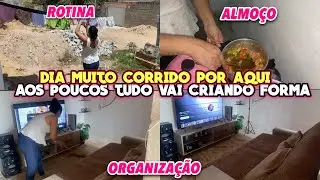 AOS POUCOS TUDO VAI CRIANDO FORMA/ UMA CORRERIA 😓 / ROTINA /ALMOÇO/ LIMPEZA.