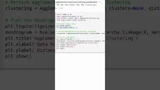 Agglomerative hierarchical clustering example in Python