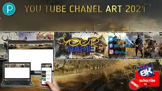 💡Make Professional Art Banner for You Tube chanel 2021 | 📺,💻,🤳  size accuracy | PixelLab tutorial
