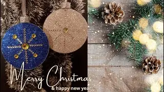 DIY Christmas from Glitter Foamiran circle
