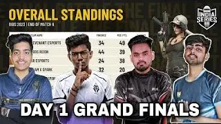 BGIS Points Table - Day 1 Grand Finals - Overall Standings - India Series 2023