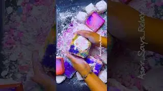 Pasted Halves And Cubes | Dyed Cubes #asmr #oddlysatisfying #gymchalk #dyedgymchalk