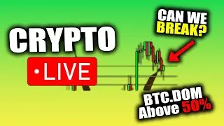 CRYPTO LIVE - Can 27K Be Broken? BTC.DOM Passes 50%