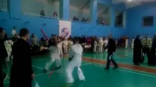 Отрывок из боя Голикова Тимура, 15 лет, на соревнованиях по Чукен-до  11.02.2018.