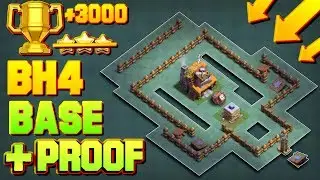 BEST Builder Hall 4 Base WITH PROOF! +3000 CUPS! | CoC BH4 Builder Base Design | Clash of Clans