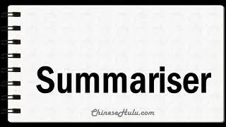 How to Say Summariser in Mandarin Chinese
