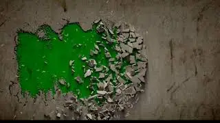 wall collapse B green screen - three different intro effects with sound