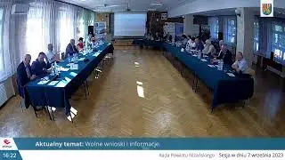 LXI Sesja Rady Powiatu Niżańskiego w dniu 7 września 2023 r.
