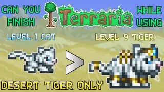 Terraria Master Mode, but the Desert Tiger is my only minion
